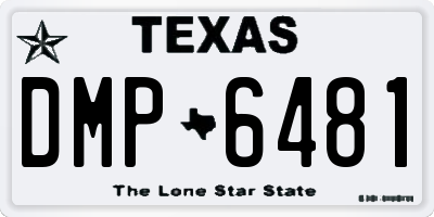 TX license plate DMP6481