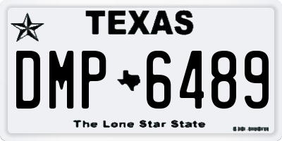 TX license plate DMP6489