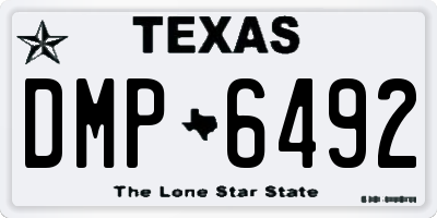 TX license plate DMP6492