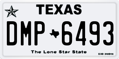 TX license plate DMP6493