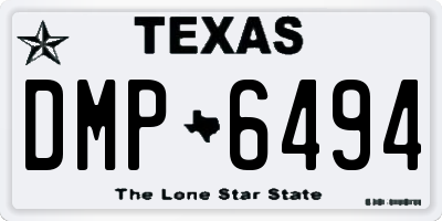 TX license plate DMP6494