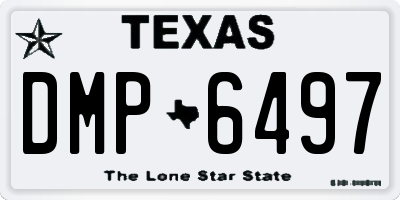 TX license plate DMP6497