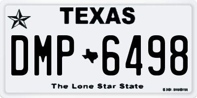 TX license plate DMP6498