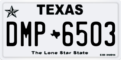 TX license plate DMP6503
