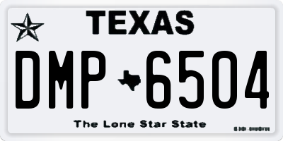 TX license plate DMP6504