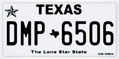 TX license plate DMP6506