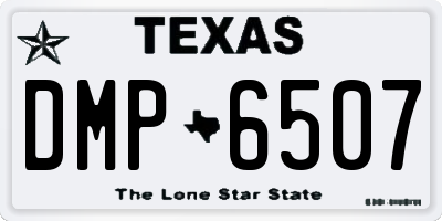 TX license plate DMP6507
