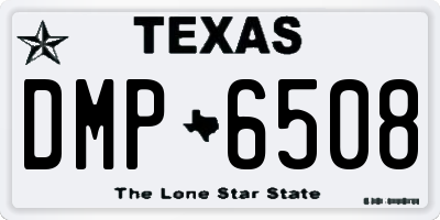 TX license plate DMP6508