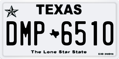 TX license plate DMP6510