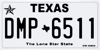 TX license plate DMP6511