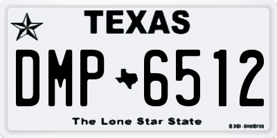 TX license plate DMP6512