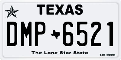 TX license plate DMP6521