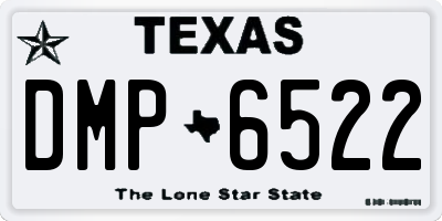 TX license plate DMP6522