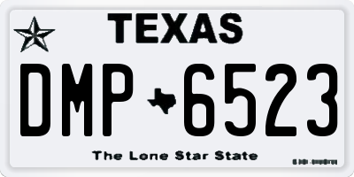 TX license plate DMP6523