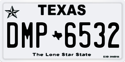 TX license plate DMP6532
