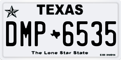 TX license plate DMP6535