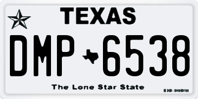 TX license plate DMP6538