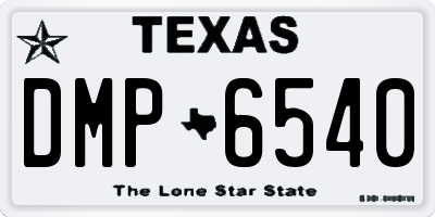 TX license plate DMP6540