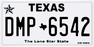 TX license plate DMP6542