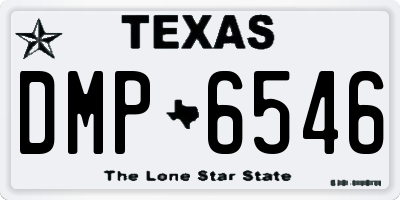 TX license plate DMP6546