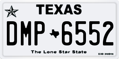 TX license plate DMP6552
