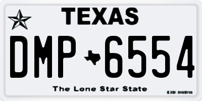TX license plate DMP6554