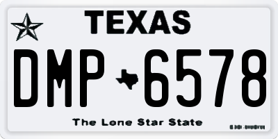 TX license plate DMP6578