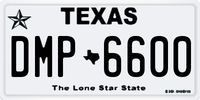TX license plate DMP6600