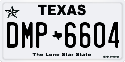 TX license plate DMP6604