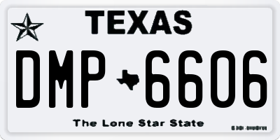 TX license plate DMP6606