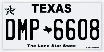TX license plate DMP6608