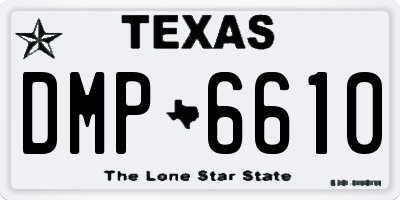 TX license plate DMP6610
