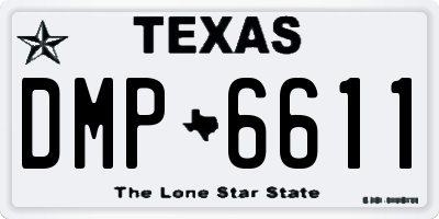 TX license plate DMP6611