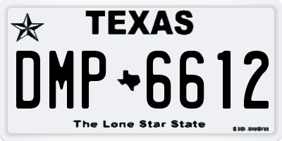 TX license plate DMP6612