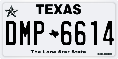 TX license plate DMP6614
