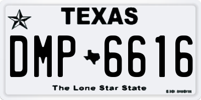 TX license plate DMP6616