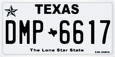 TX license plate DMP6617