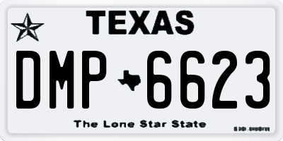 TX license plate DMP6623