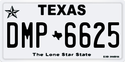 TX license plate DMP6625