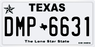 TX license plate DMP6631