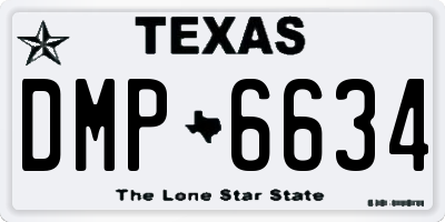 TX license plate DMP6634