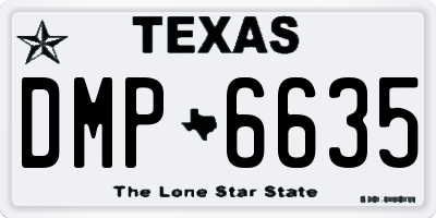 TX license plate DMP6635