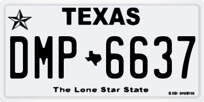 TX license plate DMP6637