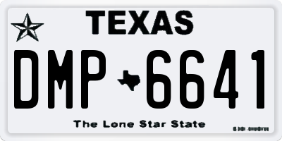 TX license plate DMP6641