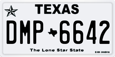 TX license plate DMP6642