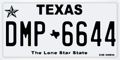 TX license plate DMP6644