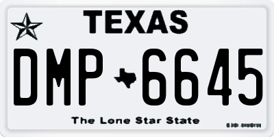 TX license plate DMP6645