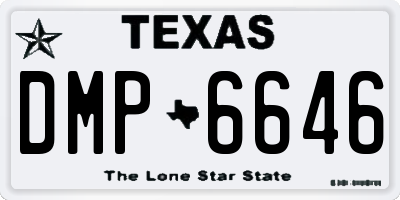 TX license plate DMP6646