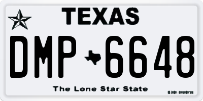 TX license plate DMP6648