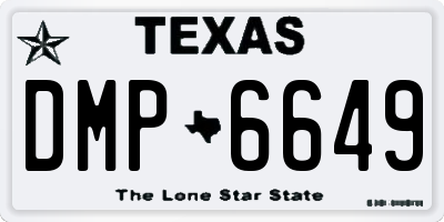 TX license plate DMP6649